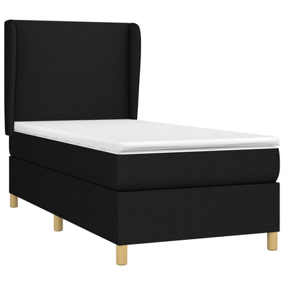 Boxspringbett Mit Matratze Stoff Schwarz