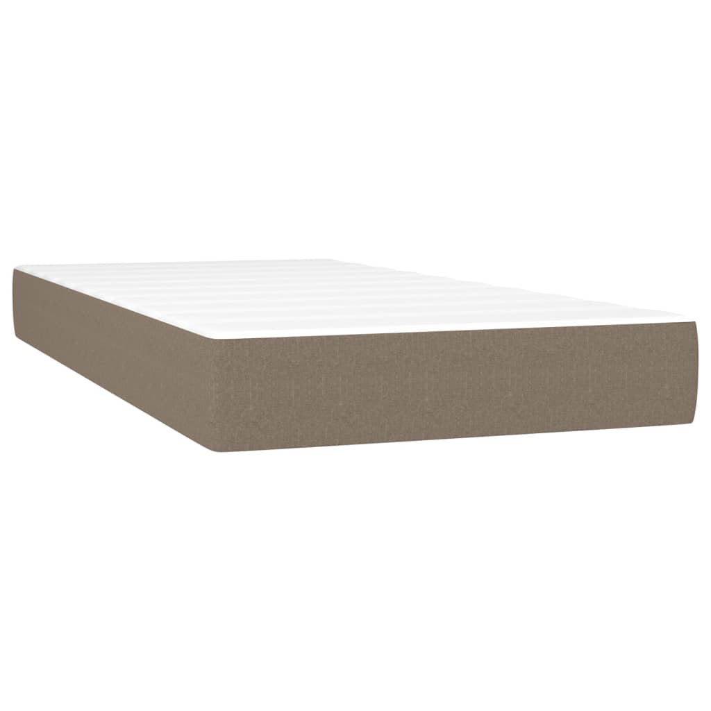 Boxspringbett Mit Matratze Stoff Taupe