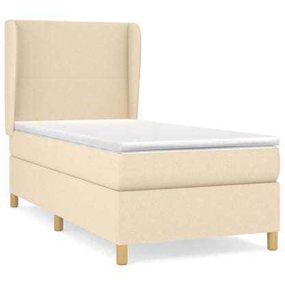 Boxspringbett Mit Matratze Stoff Creme