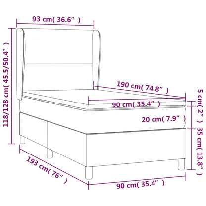 Boxspringbett Mit Matratze Stoff Hellgrau