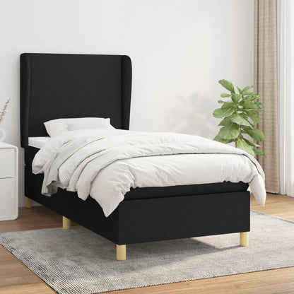 Boxspringbett Mit Matratze Stoff Schwarz