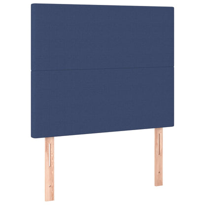 Boxspringbett Mit Matratze Stoff Blau