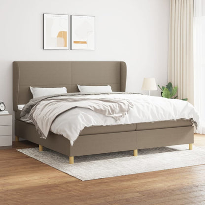 Boxspringbett Mit Matratze Stoff Taupe