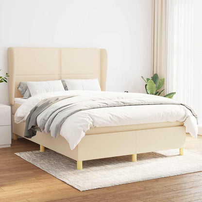 Boxspringbett Mit Matratze Stoff Creme
