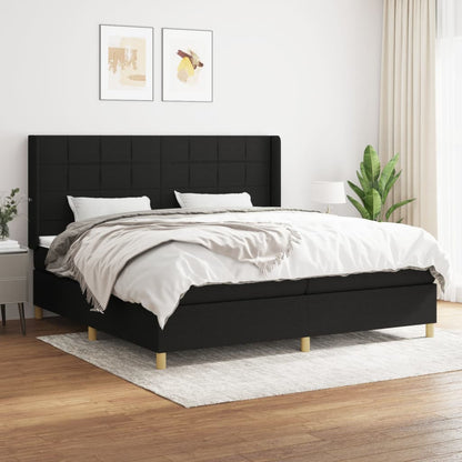 Boxspringbett Mit Matratze Stoff Schwarz