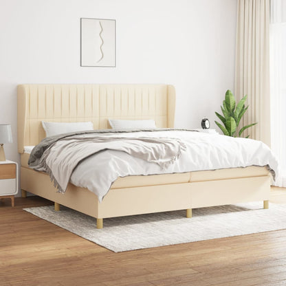 Boxspringbett Mit Matratze Stoff Creme