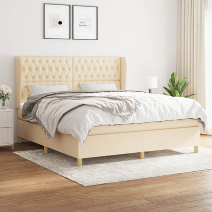Boxspringbett Mit Matratze Stoff Creme