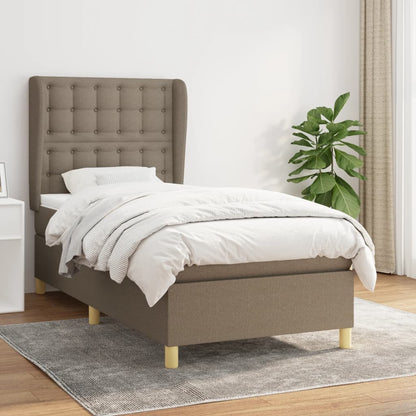 Boxspringbett Mit Matratze Stoff Taupe