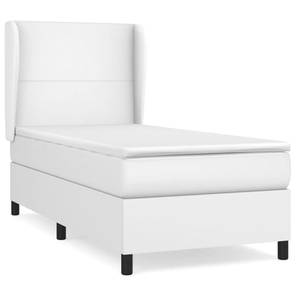 Boxspringbett Mit Matratze Kunstleder Weiß
