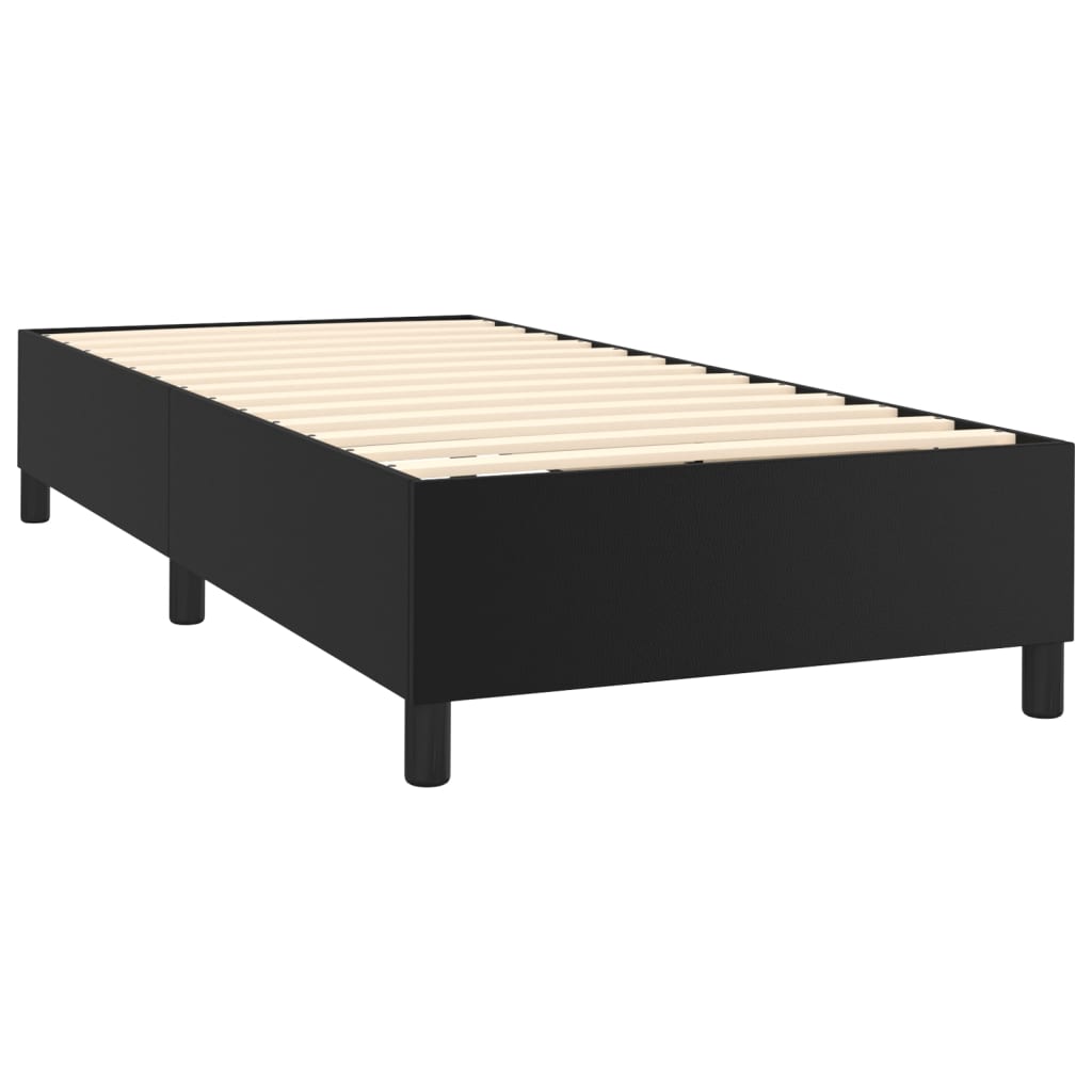 Boxspringbett Mit Matratze Kunstleder Schwarz
