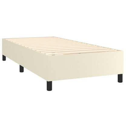 Boxspringbett Mit Matratze Kunstleder Creme