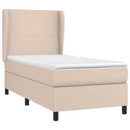 Boxspringbett Matratze -Braun 100X200Cm Kunstleder Cappuccino