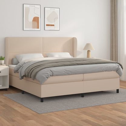 Boxspringbett Matratze -Braun 100X200Cm Kunstleder Cappuccino