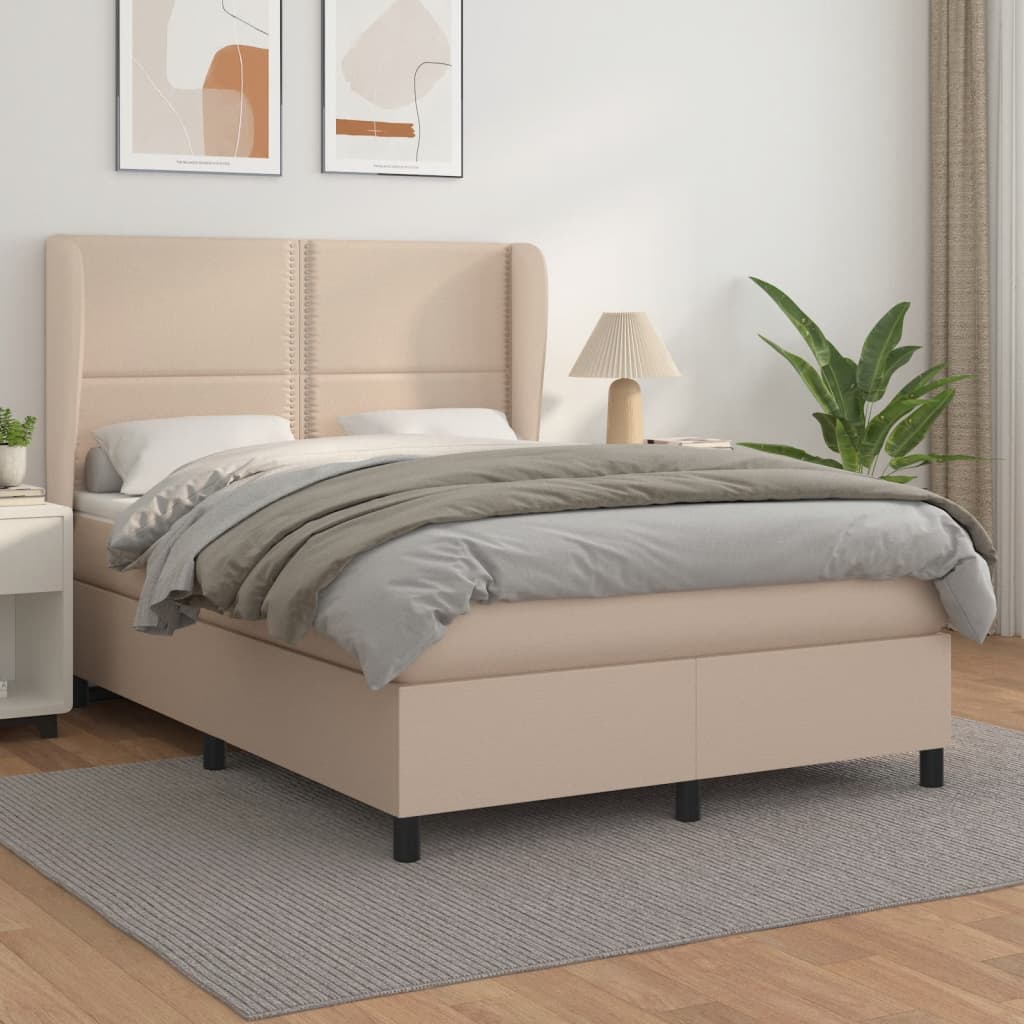 Boxspringbett Matratze -Braun 100X200Cm Kunstleder Cappuccino