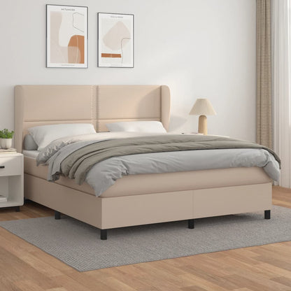 Boxspringbett Matratze -Braun 100X200Cm Kunstleder Cappuccino