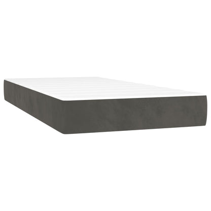 Boxspringbett Mit Matratze Samt Dunkelgrau