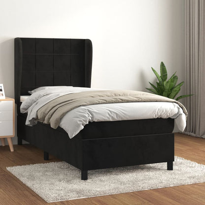 Boxspringbett Mit Matratze Samt Schwarz