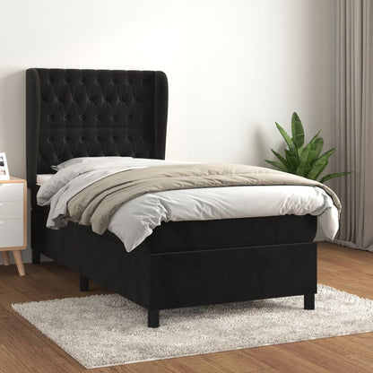 Boxspringbett Mit Matratze Samt Schwarz