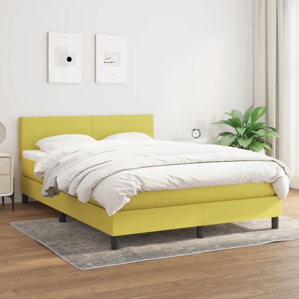 Boxspringbett Mit Matratze Stoff Grün