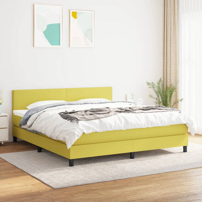 Boxspringbett Mit Matratze Stoff Grün