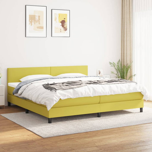 Boxspringbett Mit Matratze Stoff Grün