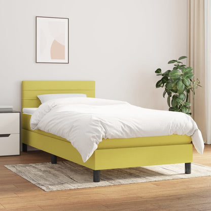 Boxspringbett Mit Matratze Stoff Grün