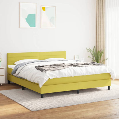 Boxspringbett Mit Matratze Stoff Grün