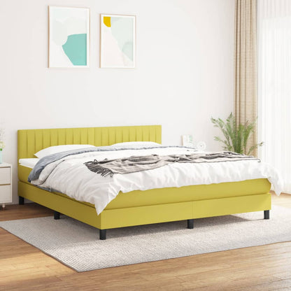Boxspringbett Mit Matratze Stoff Grün