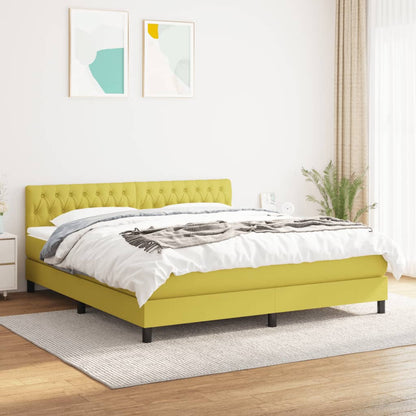 Boxspringbett Mit Matratze Stoff Grün