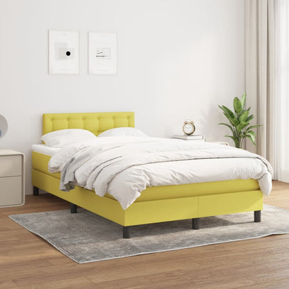 Boxspringbett Mit Matratze Stoff Grün