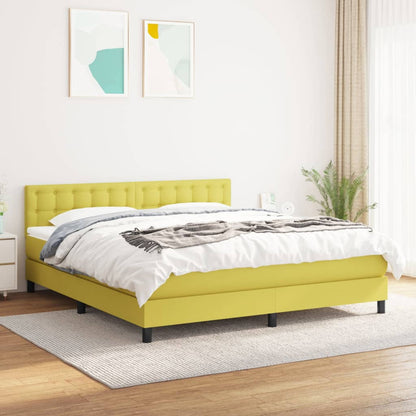 Boxspringbett Mit Matratze Stoff Grün