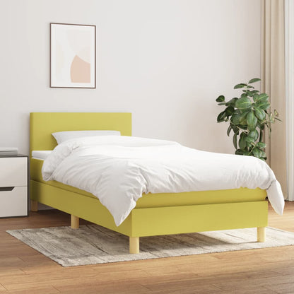 Boxspringbett Mit Matratze Stoff Grün