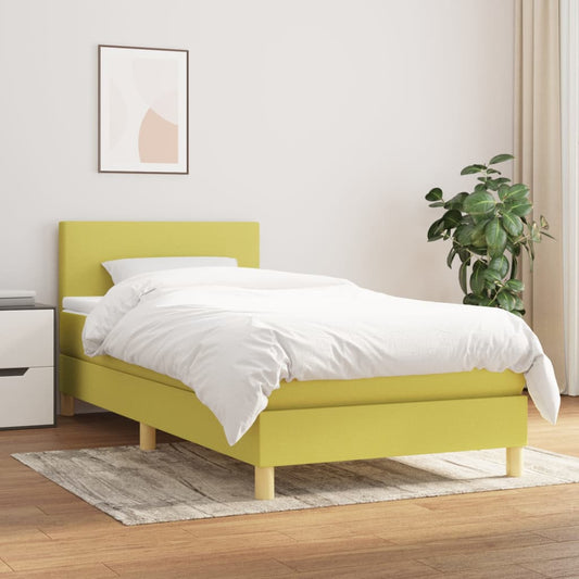 Boxspringbett Mit Matratze Stoff Grün