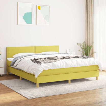 Boxspringbett Mit Matratze Stoff Grün