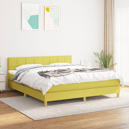 Boxspringbett Mit Matratze Stoff Grün