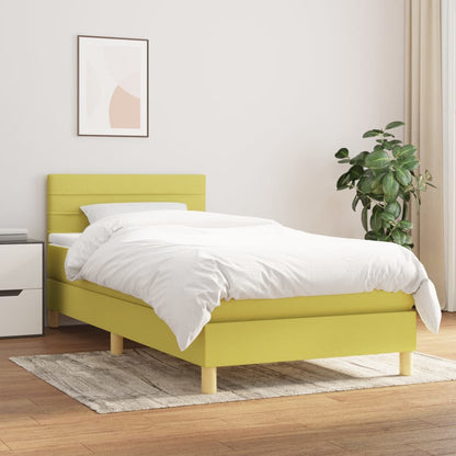 Boxspringbett Mit Matratze Stoff Grün