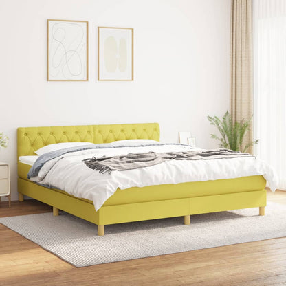 Boxspringbett Mit Matratze Stoff Grün