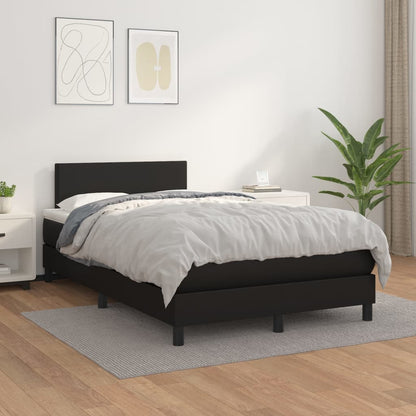 Boxspringbett Mit Matratze Kunstleder Schwarz