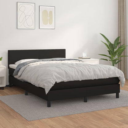 Boxspringbett Mit Matratze Kunstleder Schwarz