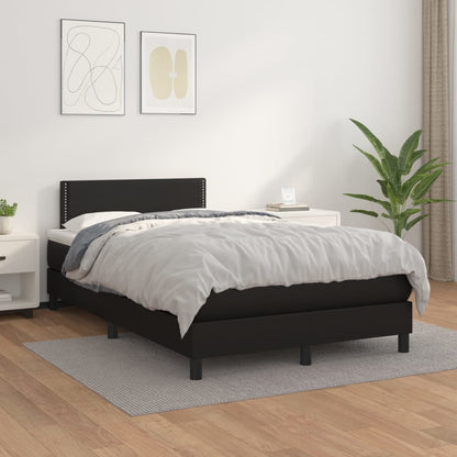 Boxspringbett Mit Matratze Kunstleder Schwarz