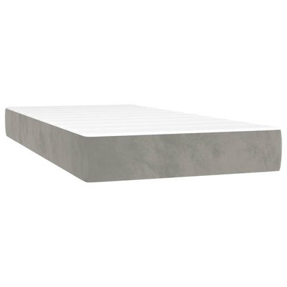 Boxspringbett Mit Matratze Samt Hellgrau