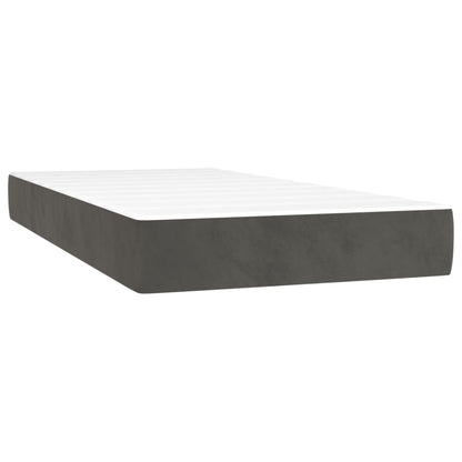 Boxspringbett Mit Matratze Samt Dunkelgrau