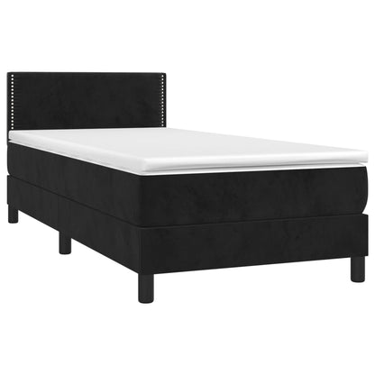 Boxspringbett Mit Matratze Samt Schwarz