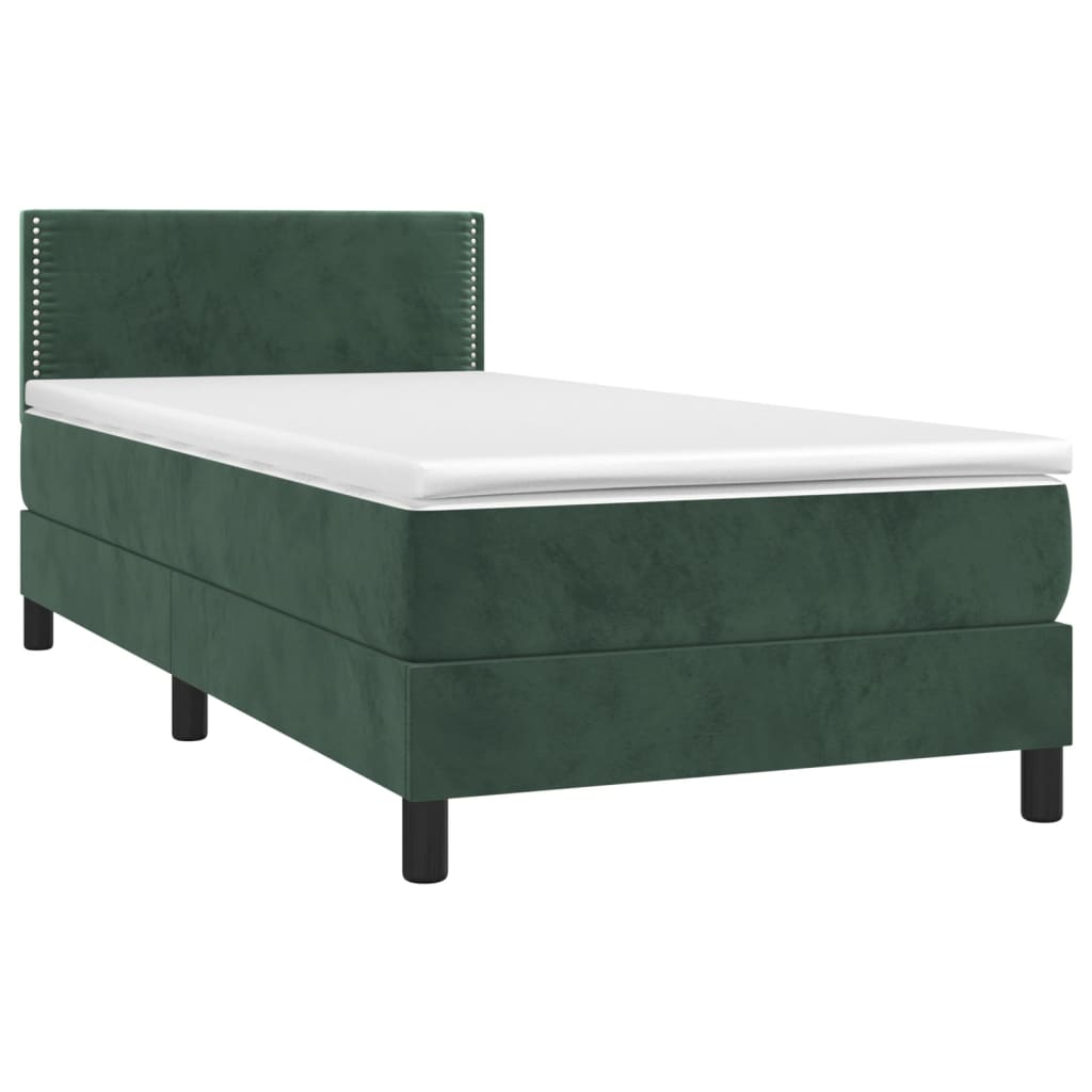 Boxspringbett Mit Matratze Samt Dunkelgrün