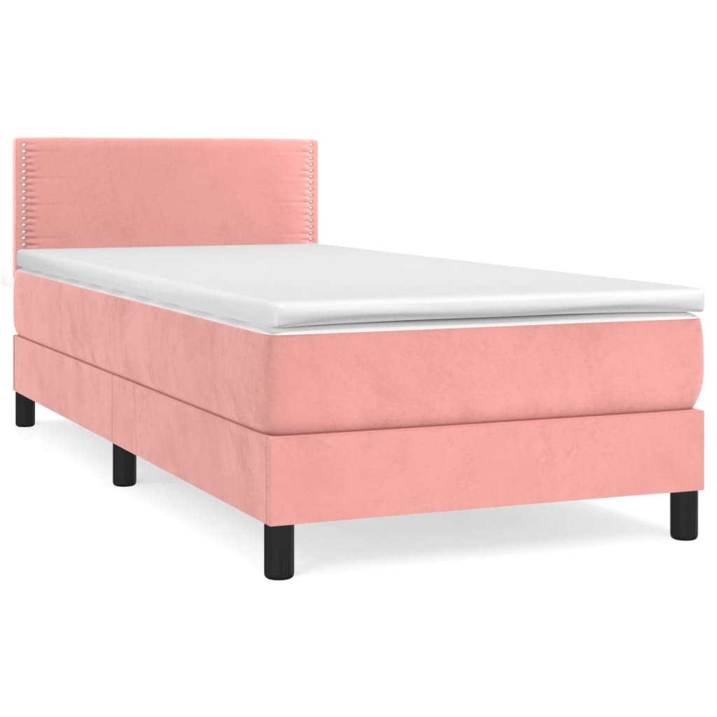 Boxspringbett Mit Matratze Samt Rosa