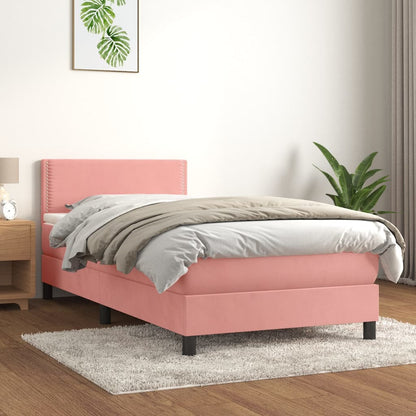 Boxspringbett Mit Matratze Samt Rosa