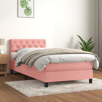Boxspringbett Mit Matratze Samt Rosa