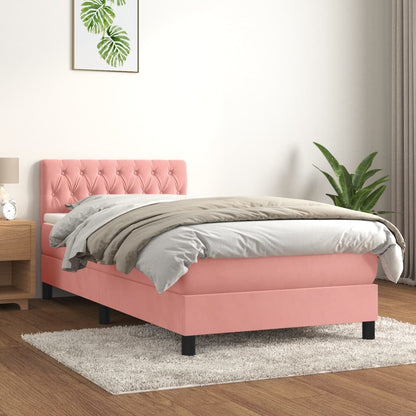 Boxspringbett Mit Matratze Samt Rosa