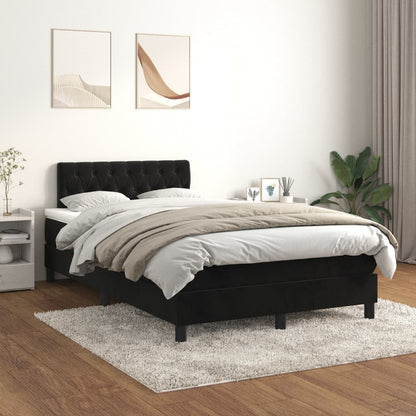 Boxspringbett Mit Matratze Samt Schwarz