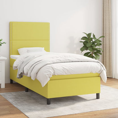 Boxspringbett Mit Matratze Stoff Grün